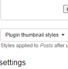 Click 'Plugin thumbnail styles'